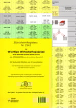 Wichtige Wirtschaftsgesetze - STICHWORTE DürckheimRegister Nr. 2542