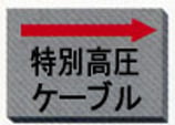 埋設物表示鋲　アルミ製角型　特別高圧ケーブル（矢印選択）