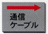 埋設物表示鋲　アルミ製角型　通信ケーブル（矢印選択）