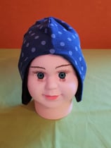 Ohrenmütze Punkte/dunkelblau KU 36/38