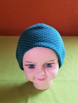 Beanie short Punkte/grau KU 43/45