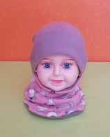 Halssocke Tiere rosa/grau KU 39/43