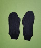 Handschuhe Strick schwarz/schwarz Gr. 1