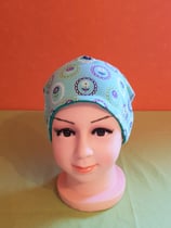 Beanie short Blumen/grün KU 49/51