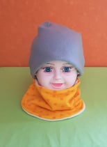 Halssocke Punkte gelb-orange/weiß KU 36/38