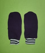 Handschuhe Strick lila/gestreift lang Gr. 2