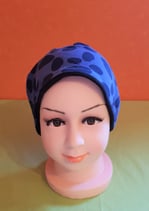 Beanie short Punkte-blau/schwarz KU 52/54