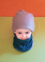 Halssocke Punkte grün/grau KU 39/43