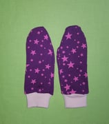 Handschuhe Sterne pink-lila/rosa lang Gr. 0