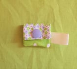 Einkaufswagenchiptäschchen Blümchen/Punkte grün