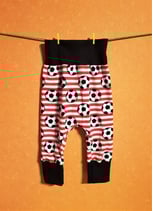 Pumphose Fußball rot/schwarz Gr. 74/80