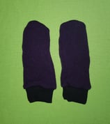 Handschuhe Strick lila/schwarz lang Gr. 1
