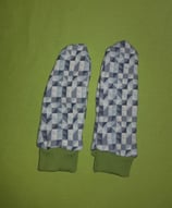 Handschuhe Dreiecke grau/grün lang Gr. 3