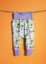 Pumphose Elfe-Blümchen/lila Gr. 74/80