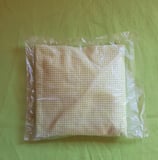 Dinkelkissen grün/kariert mit Hülle