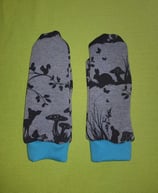 Handschuhe Waldtiere/türkis lang Gr. 2