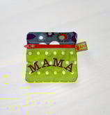 Schlüsselmäppchen Blumen/Punkte "Mama"