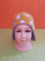 Ohrenmütze Tiere/grau KU 46/48