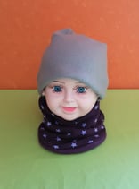 Halssocke Sterne lila/lila KU 36/38