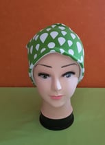 Beanie short Tropfen grün/weiß KU 55/57