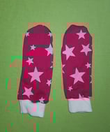 Handschuhe Sterne rosa-pink/weiß lang Gr. 1