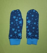 Handschuhe Sterne türkis-grün/türkis lang Gr. 0