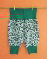 Pumphose Herzen/grün Gr. 50/56