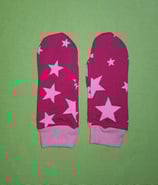 Handschuhe Sterne rosa-pink/rosa lang Gr. 0