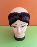 Stirnband schwarz-braun gestreift KU 55cm