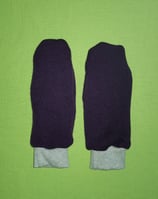 Handschuhe Strick lila/grau lang Gr. 1