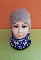 Halssocke Fußball-blau/schwarz KU 44/48