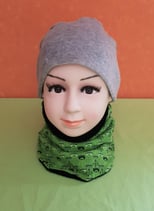 Halssocke Blümchen/schwarz KU 44/48