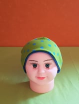 Beanie short Punkte/blau KU 40/42