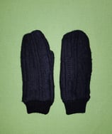 Handschuhe Strick schwarz/schwarz Gr. 2