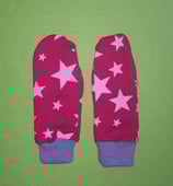Handschuhe Sterne pink/lila lang Gr. 0