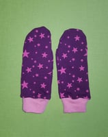 Handschuhe Sterne pink-lila/rosa lang Gr.0