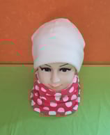 Halssocke Punkte-pink/weiß KU 49/53