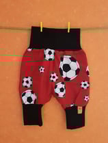 Pumphose Fußball rot/schwarz