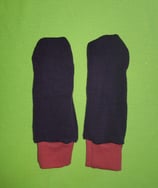 Handschuhe Strick lila/rot lang Gr. 2