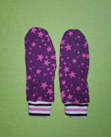 Handschuhe Sterne rosa-lila/gestreift lang Gr. 1