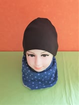 Halssocke Punkte-blau/grau KU 49/53