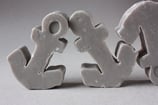 3 Anker Gästeseifen Vegan Provence / mini anchor shaped soaps