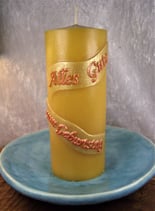 Stumpenkerze "Alles Gute zum Geburtstag", Größe 5x12cm,