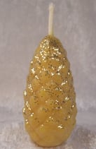 Bienenwachskerze kleiner Zapfen, 3,5 x 6,5 cm