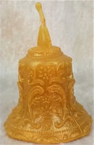Bienenwachskerze kleine Glocke, goldfarben, 4 x 4,5cm