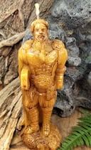 Kerze Thor, Donar m. Mjölnir, mit Thorshammer, Bienenwachs 5x12cm