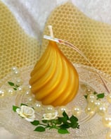 Bienenwachskerze Tropfen mit Rillen