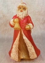 Bienenwachskerze Weihnachtsmann mit rotem Mantel 6 x 10 cm