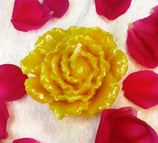 Bienenwachskerze gefranzte Rosenblüte, Schwimmkerze