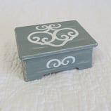 Holz-Schatulle "Duck egg blue"